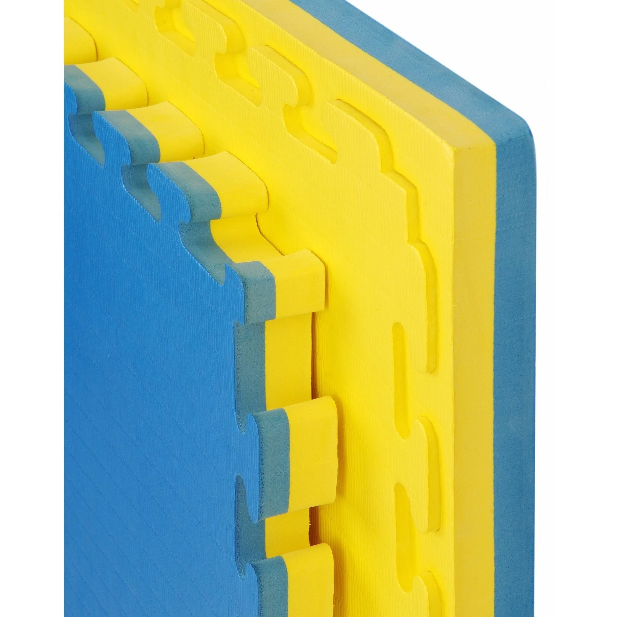 40mm Tatami 1m x 1m Premium Yellow & Blue Jigsaw Mats