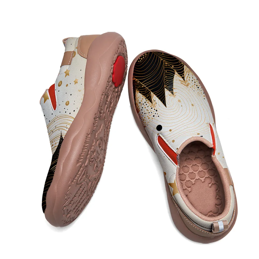 Abstract Christmas Tree Kids Slip On