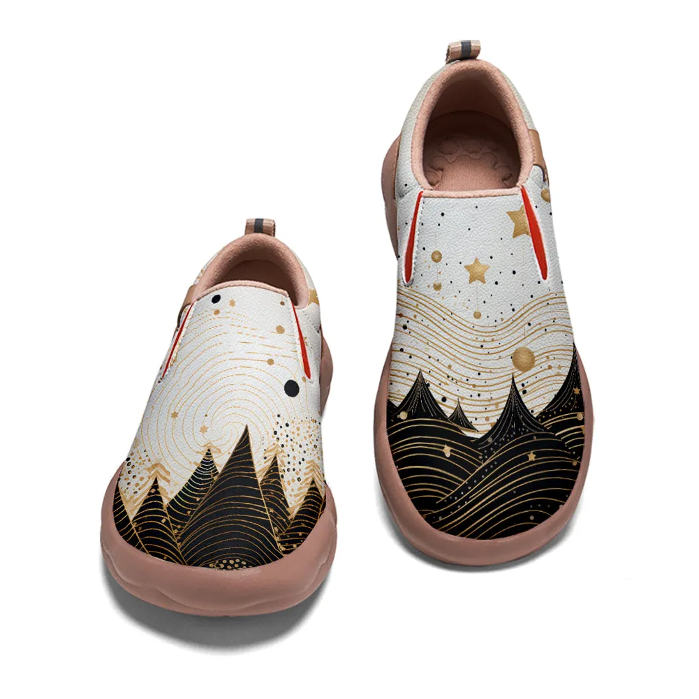 Abstract Christmas Tree Kids Slip On