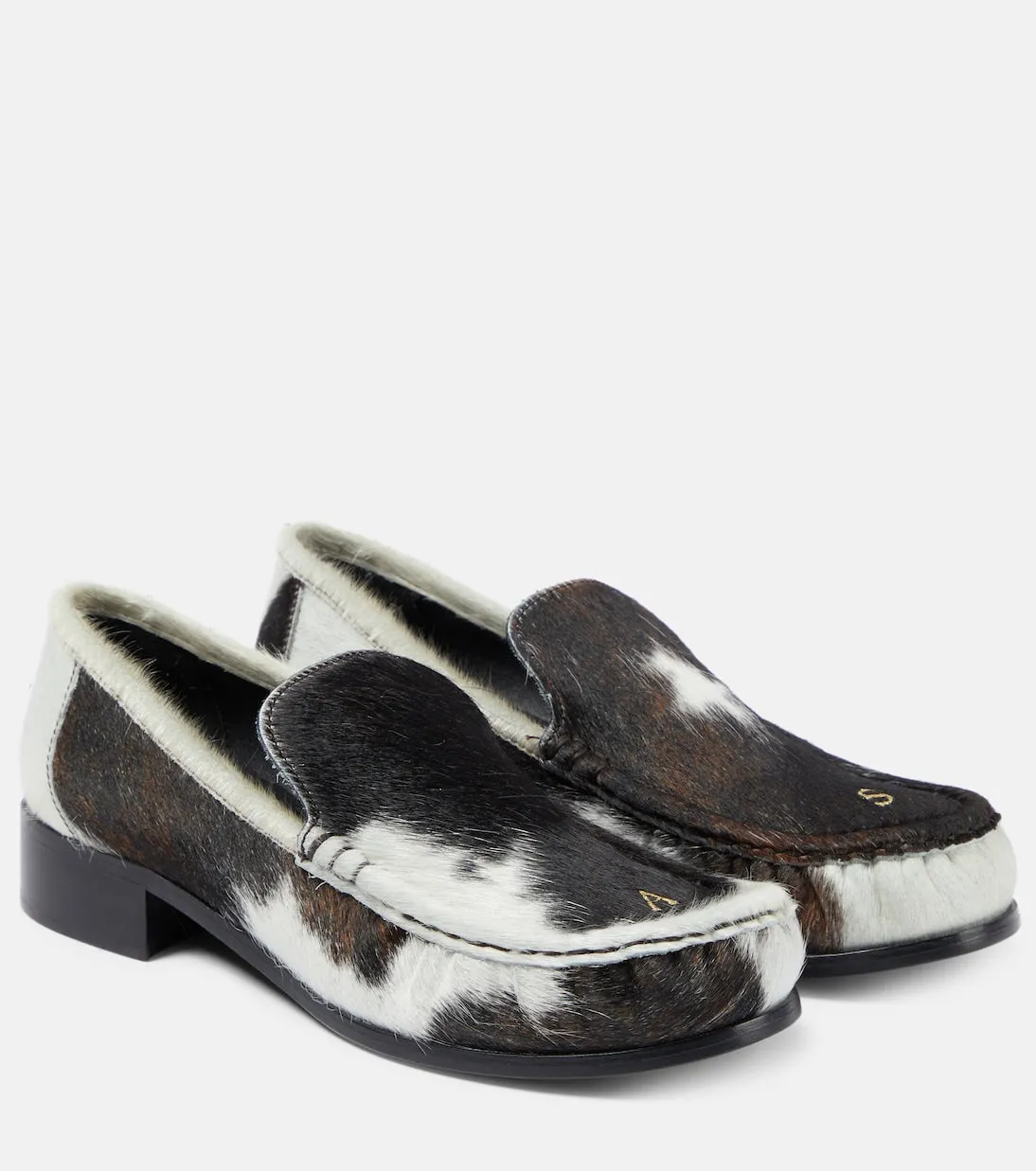 Acne Studios Calfhair Leather Loafers, Multicolor