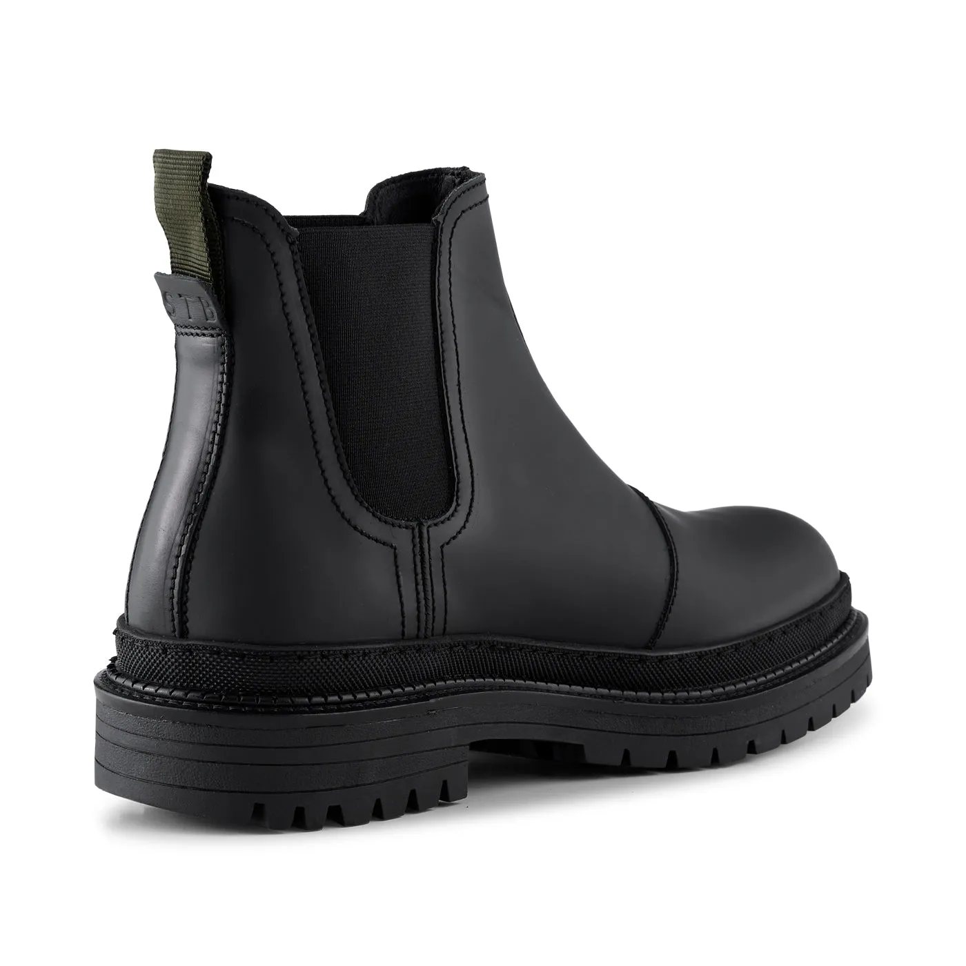 Arvid chelsea boot leather - BLACK