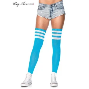 Athletic Blue Thigh High Socks