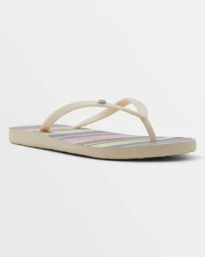 Bermuda Print Sandals - Stripe Print