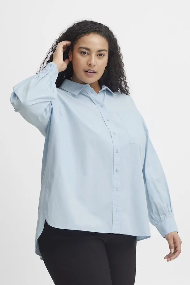 Fransa Plus Shirt in Blue