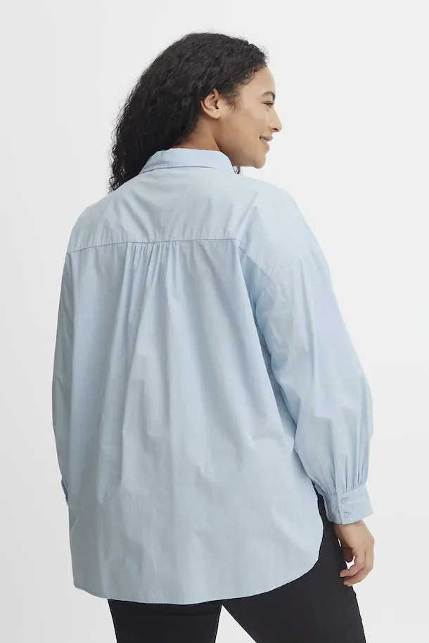 Fransa Plus Shirt in Blue