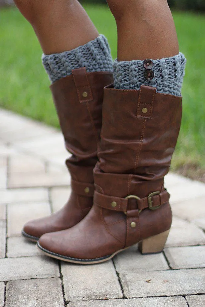 Gray Boot Cuff