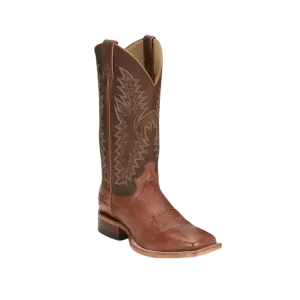 Justin Men's Breck Smooth Ostrich Cognac Vintage Boot