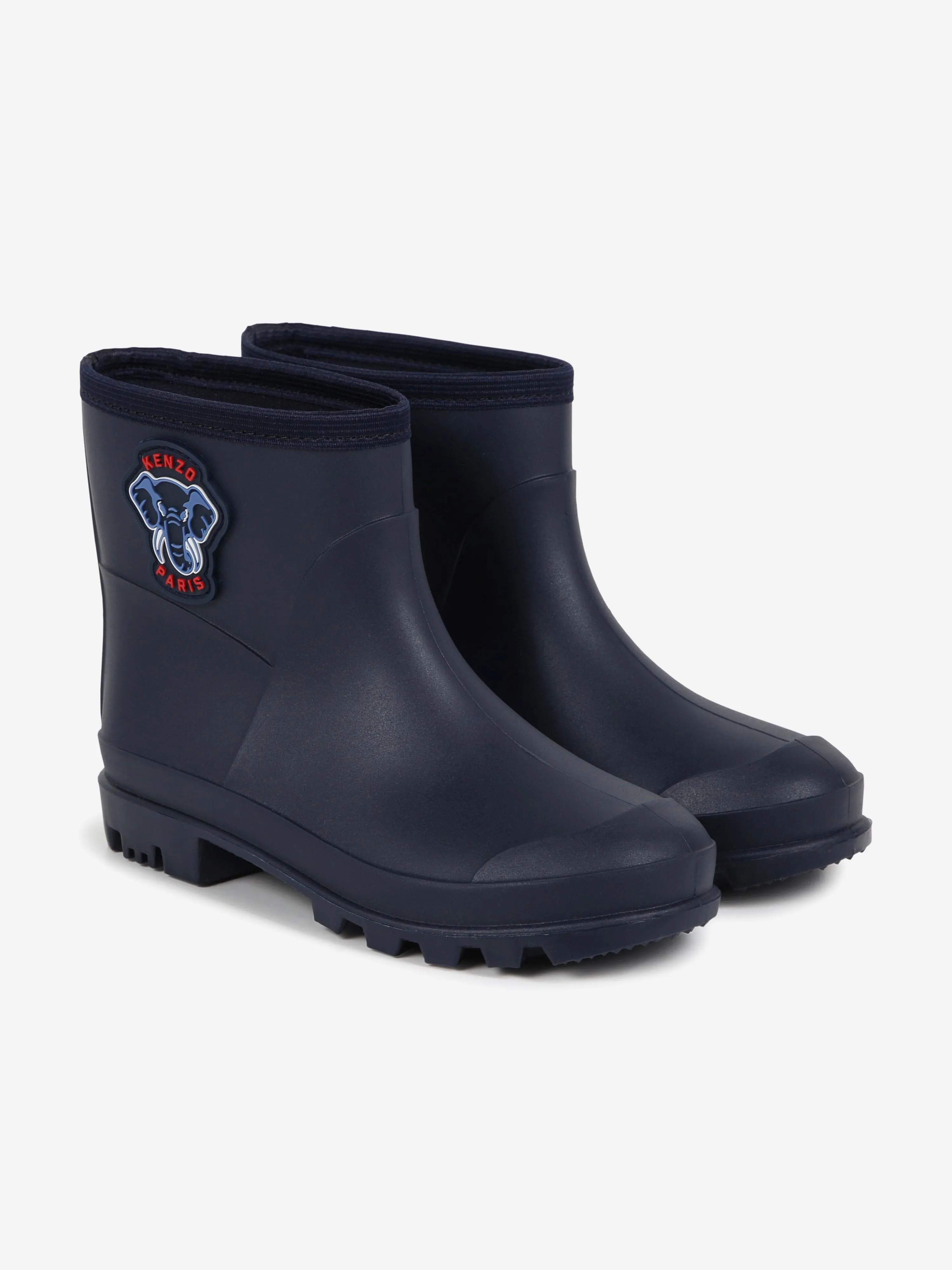 KENZO Kids Elephant Rain Boots in Navy