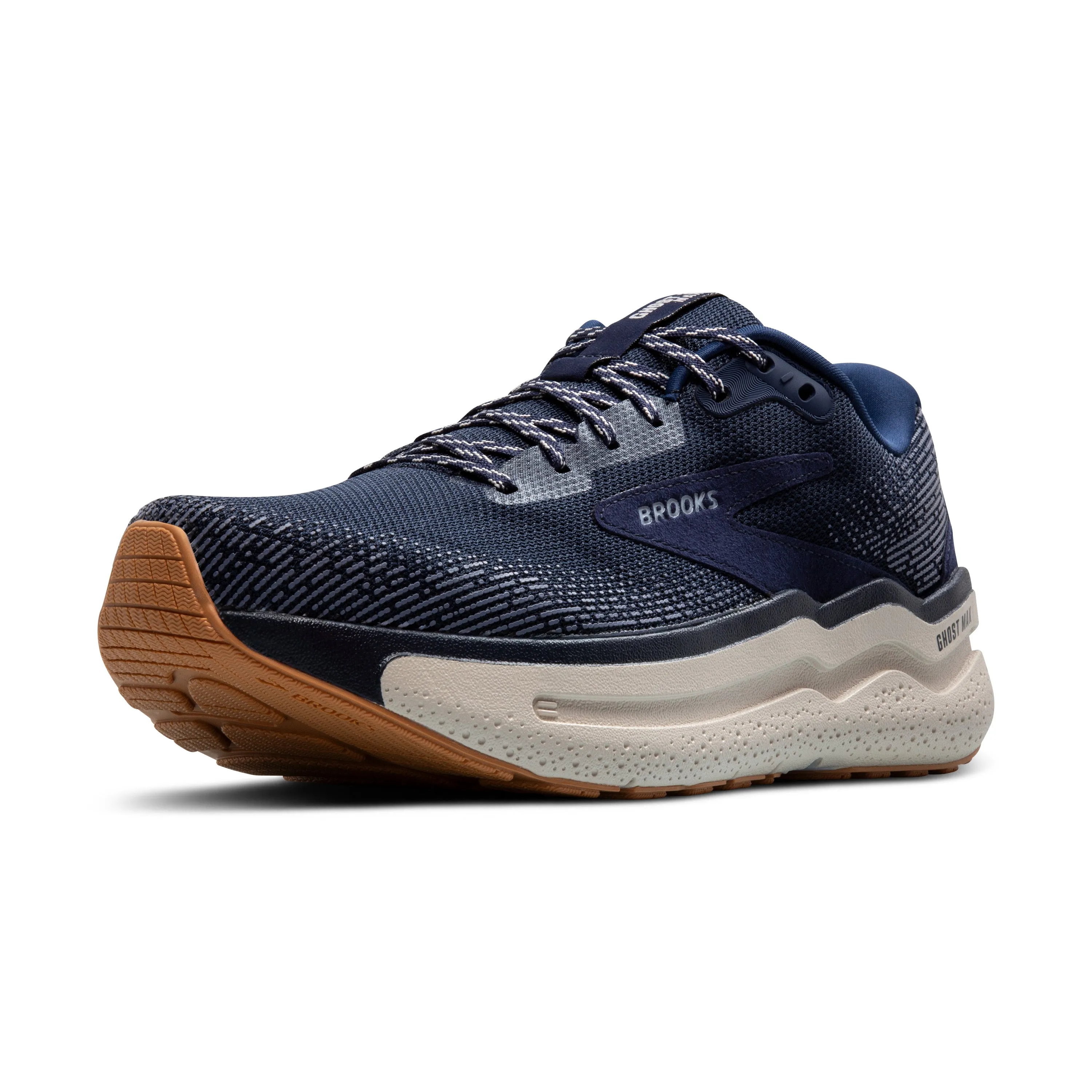 Men's Brooks Ghost Max 2 Color: Peacoat/Stone/Biscuit