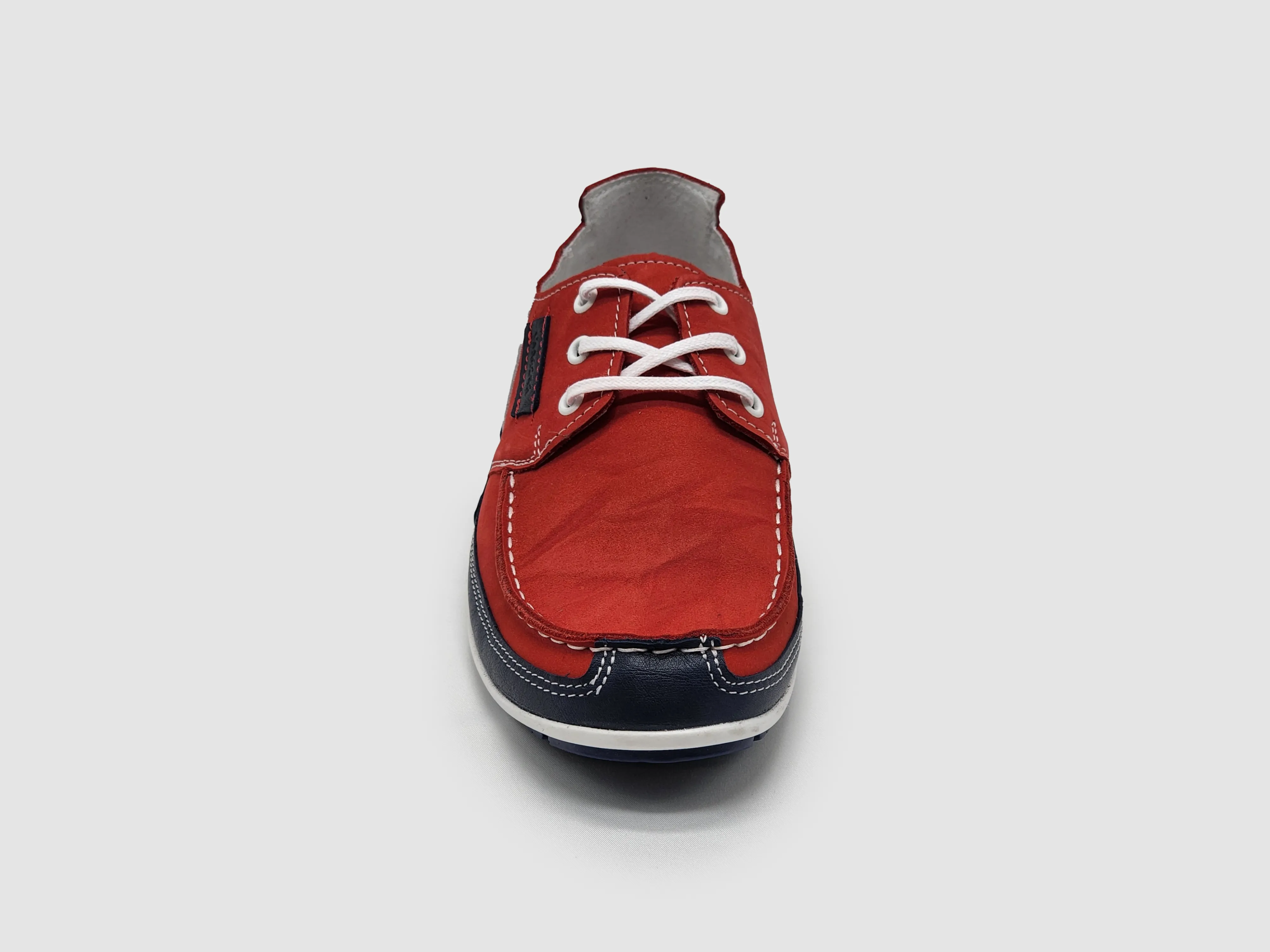 Men's Dockside Leather Boat Shoes - Red