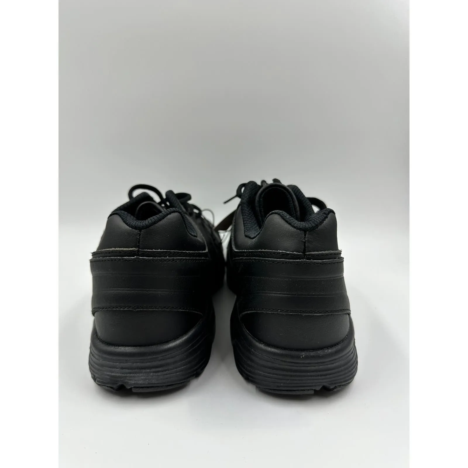 Men's Size 11, All Black Work Low Top Sneakers with Thick Heel Design