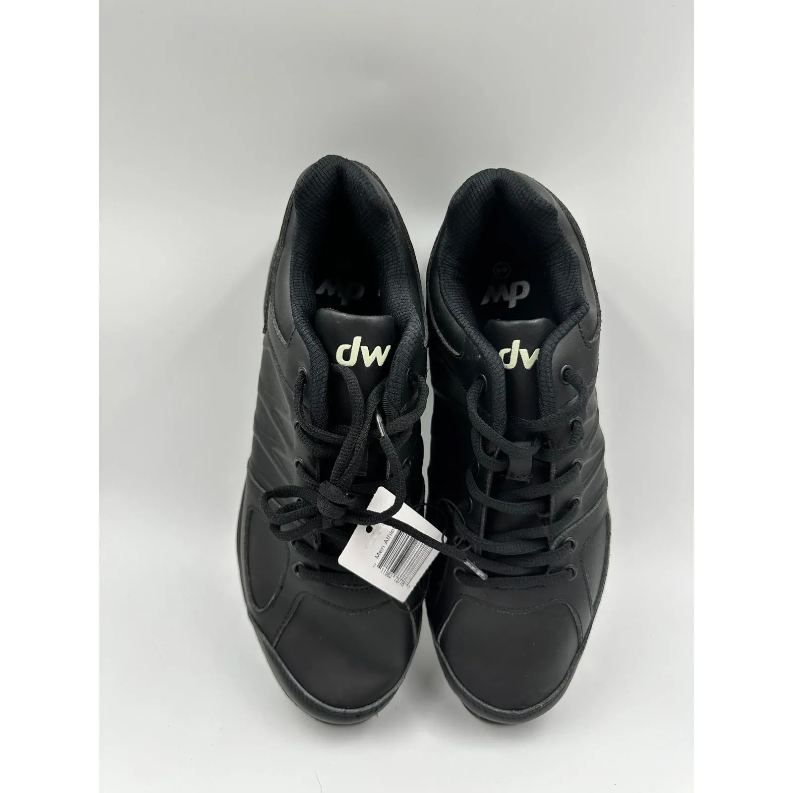 Men's Size 11, All Black Work Low Top Sneakers with Thick Heel Design