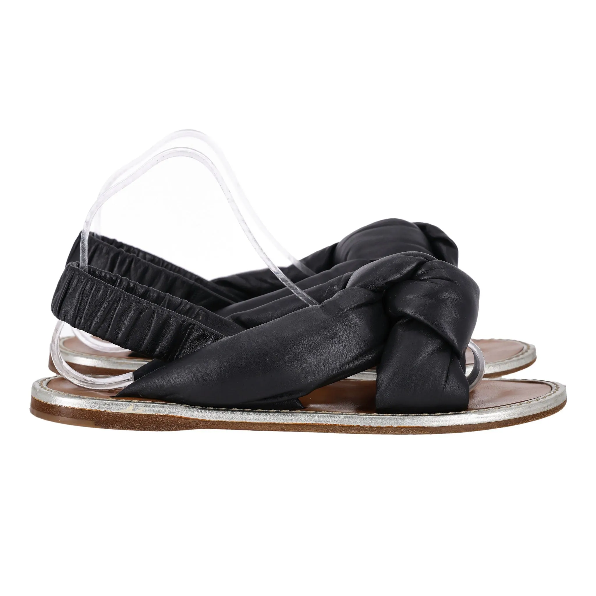 Miu Miu Padded Leather Slingback Sandals. Size 40