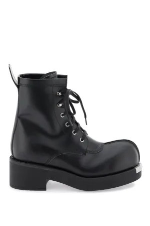 Mm6 maison margiela leather lace-up ankle boots