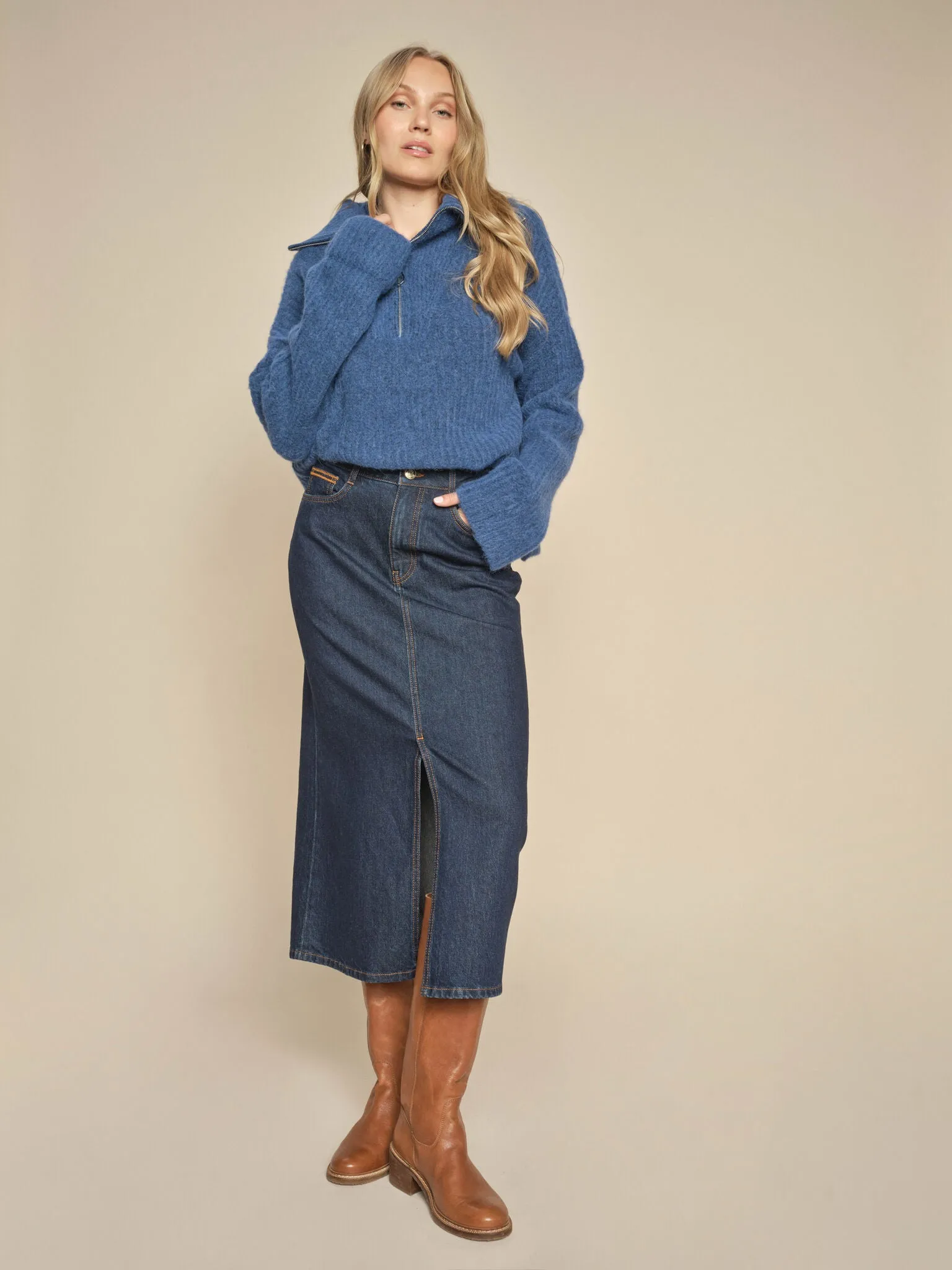 MMMella Rinse Denim Skirt