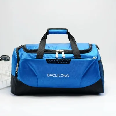 Nylon Waterproof Gym Bag Independent Shoes Pocket