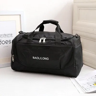 Nylon Waterproof Gym Bag Independent Shoes Pocket