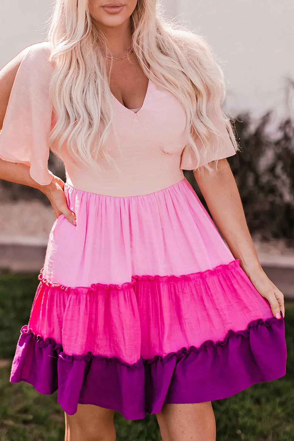 Ombre Tiered Dress