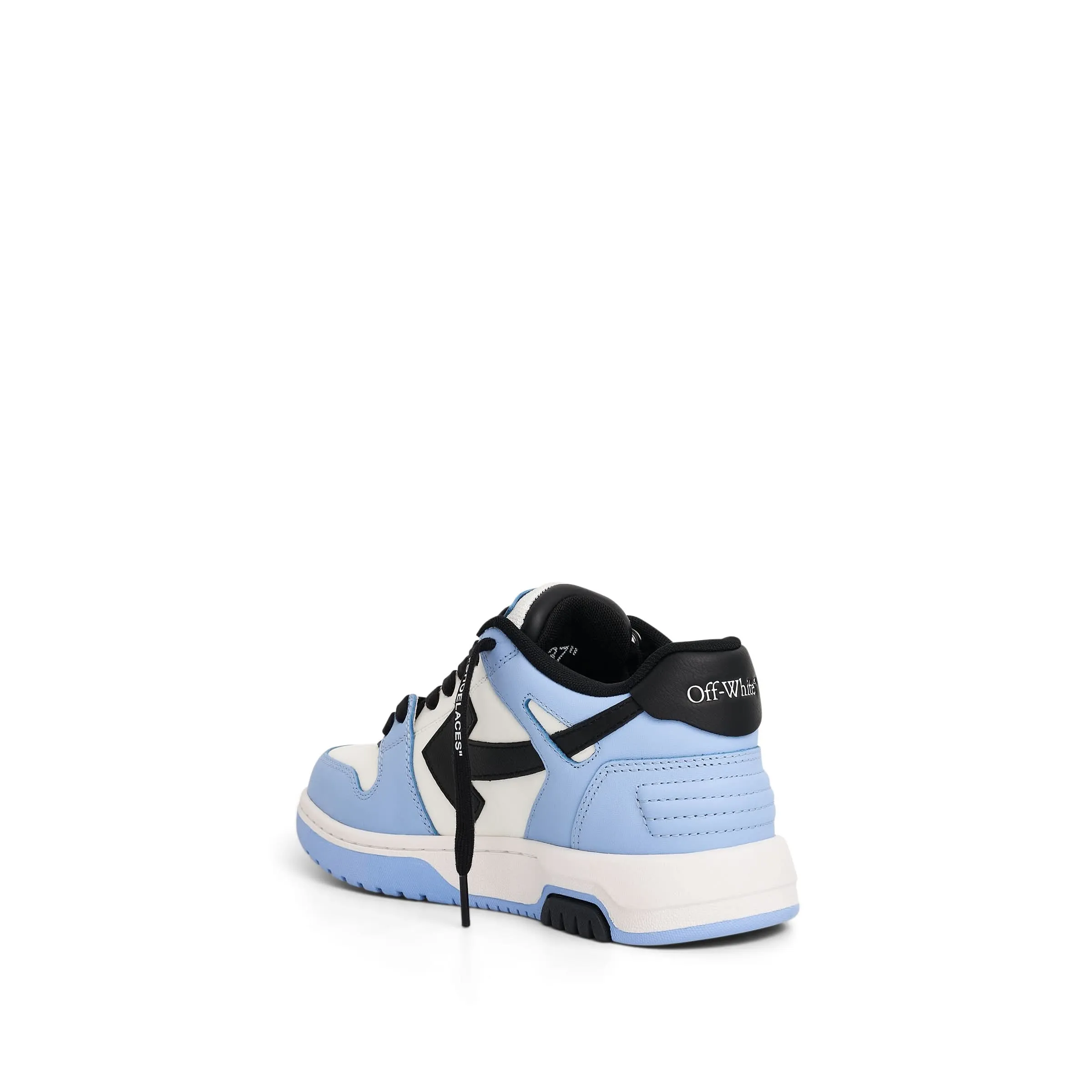 Mens Luxury Light Blue Calf Leather Sneakers - Out of Office Collection