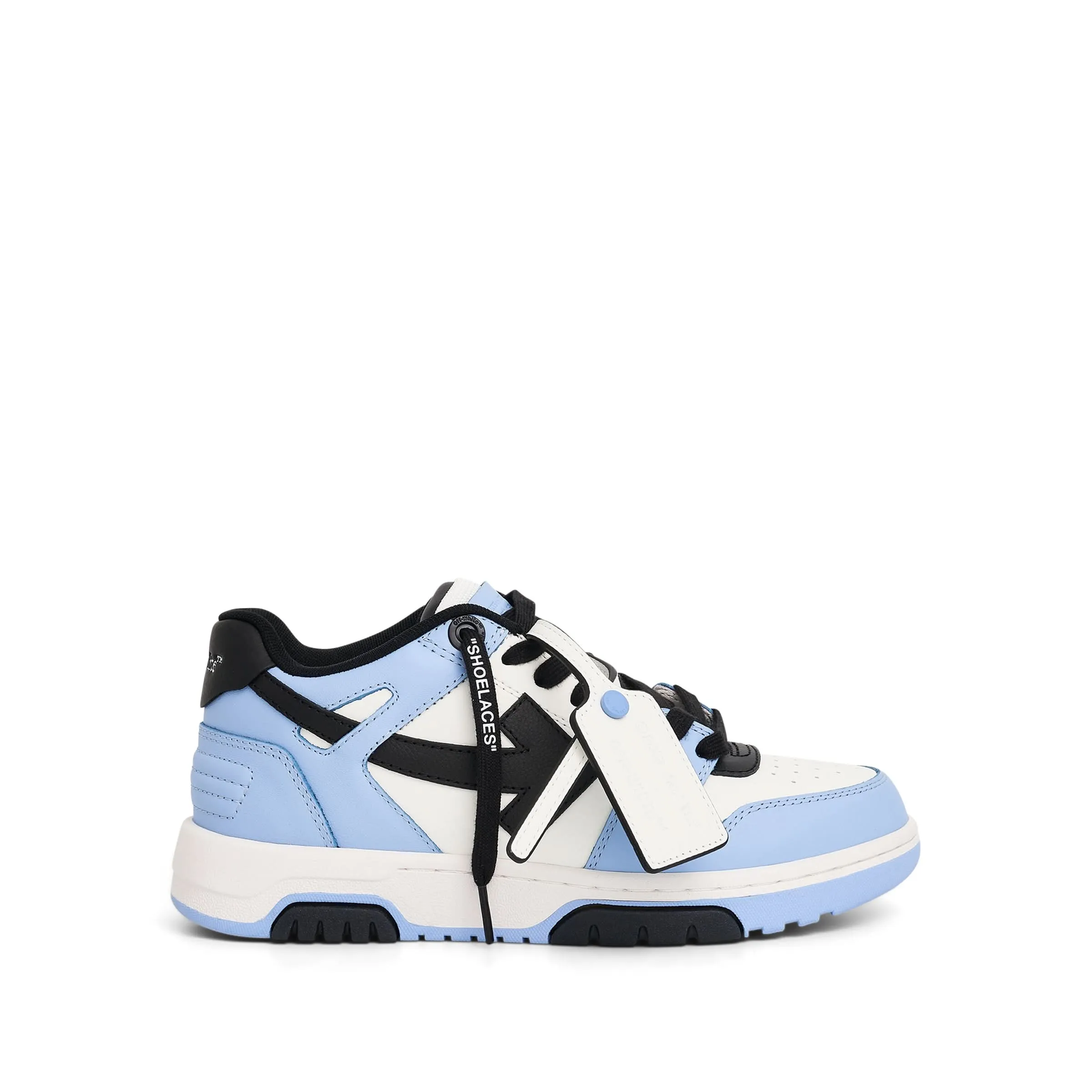 Mens Luxury Light Blue Calf Leather Sneakers - Out of Office Collection