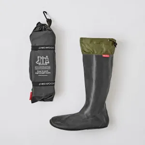 Packable Rubber Rain Boots - Black