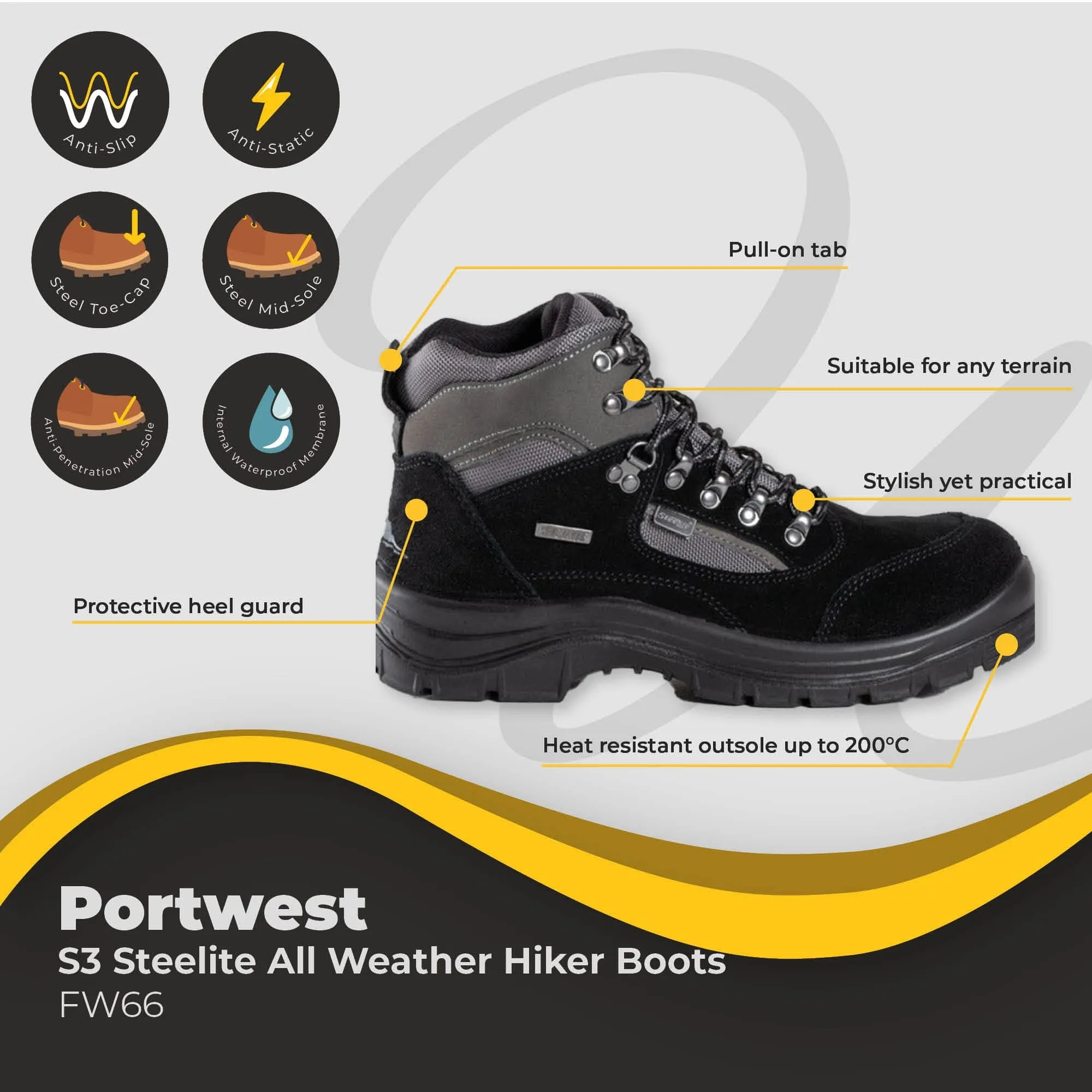 Portwest Steelite All Weather Hiker Boot S3 FW66