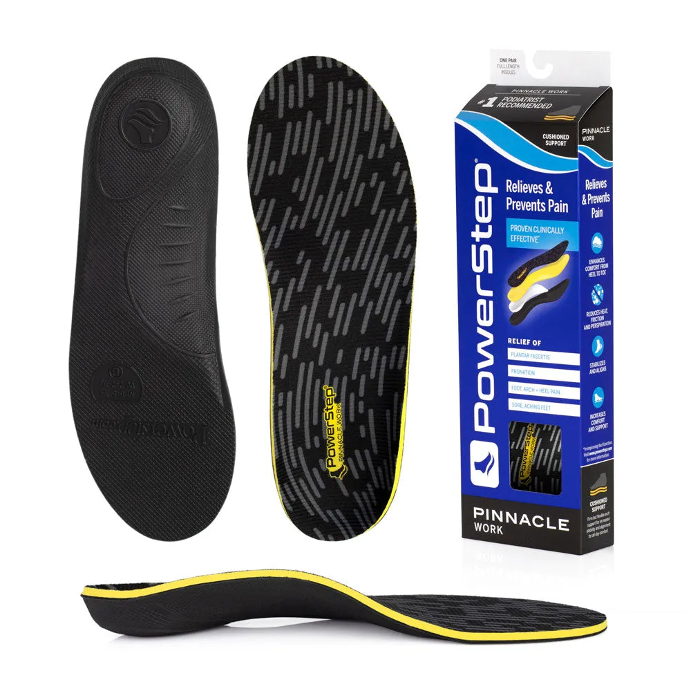 PowerStep Work Insoles | Work Boot Arch Support Orthotic for Standing All Day