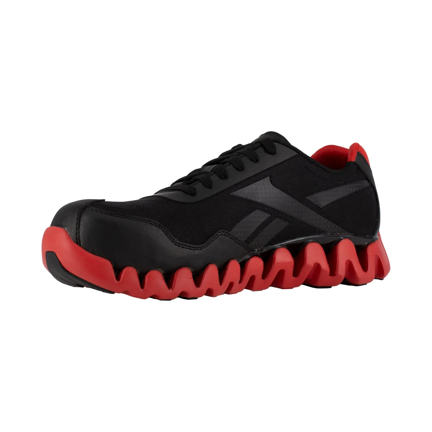 Reebok Mens Black/Red Mesh Work Shoes Zig Pulse Athletic CT