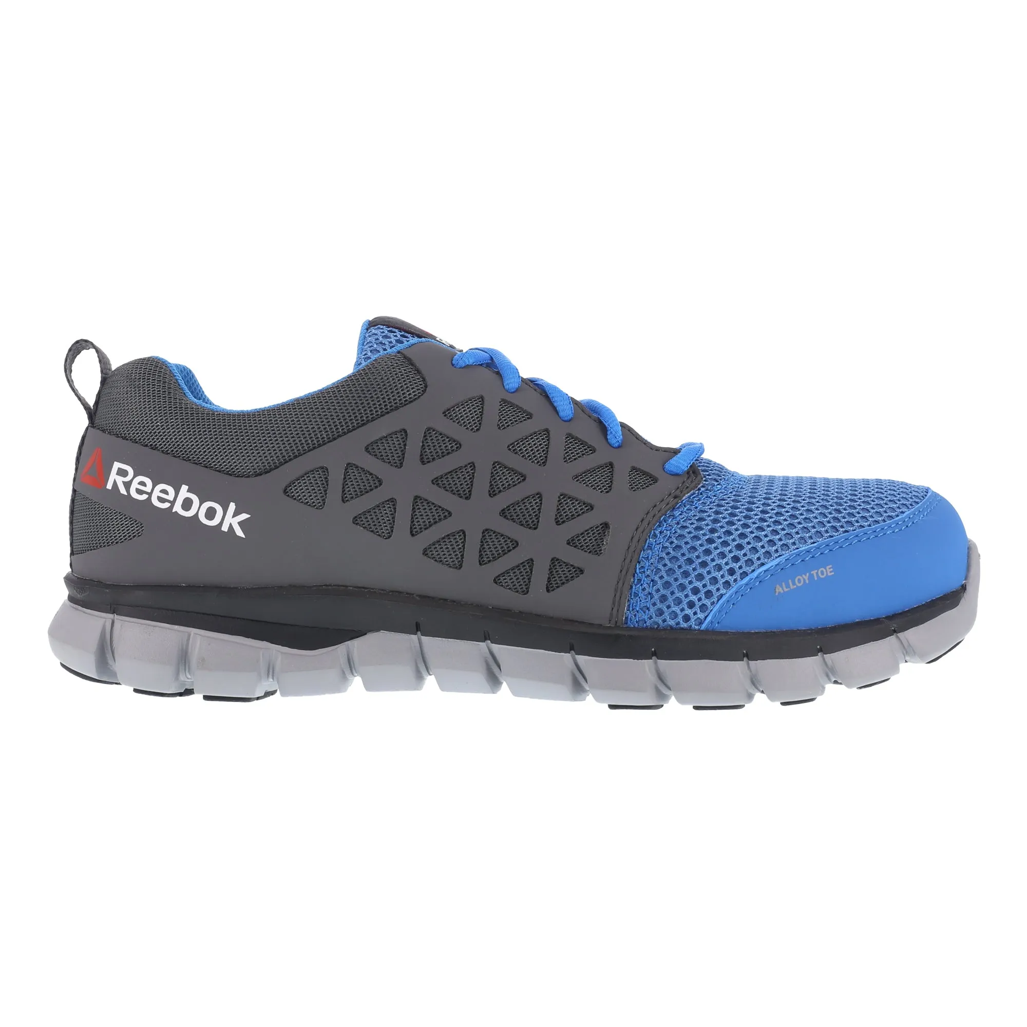 Reebok Mens Blue & Grey Mesh Work Shoes Alloy Toe Oxfords 11 M