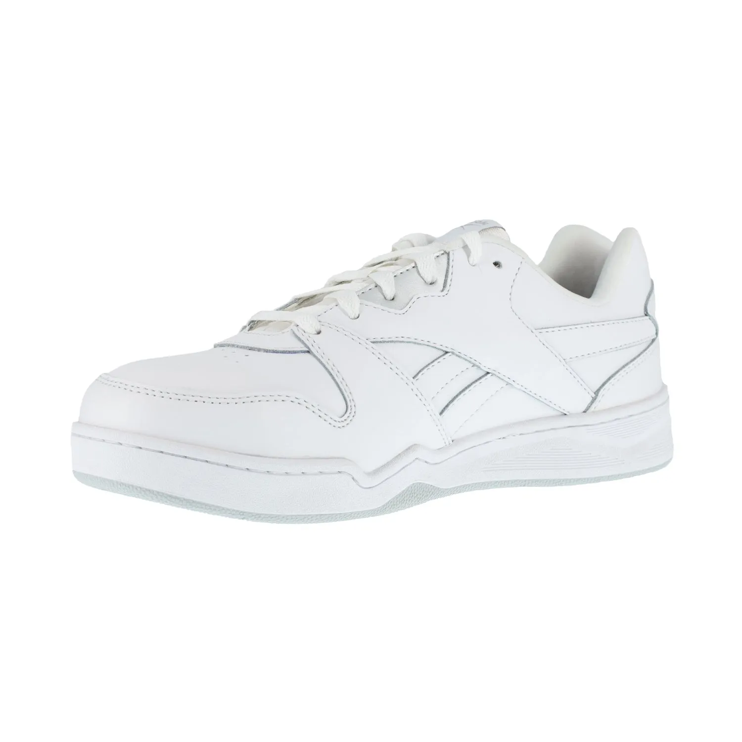 Reebok Womens White Leather Work Shoes Low Cut Sneaker CT