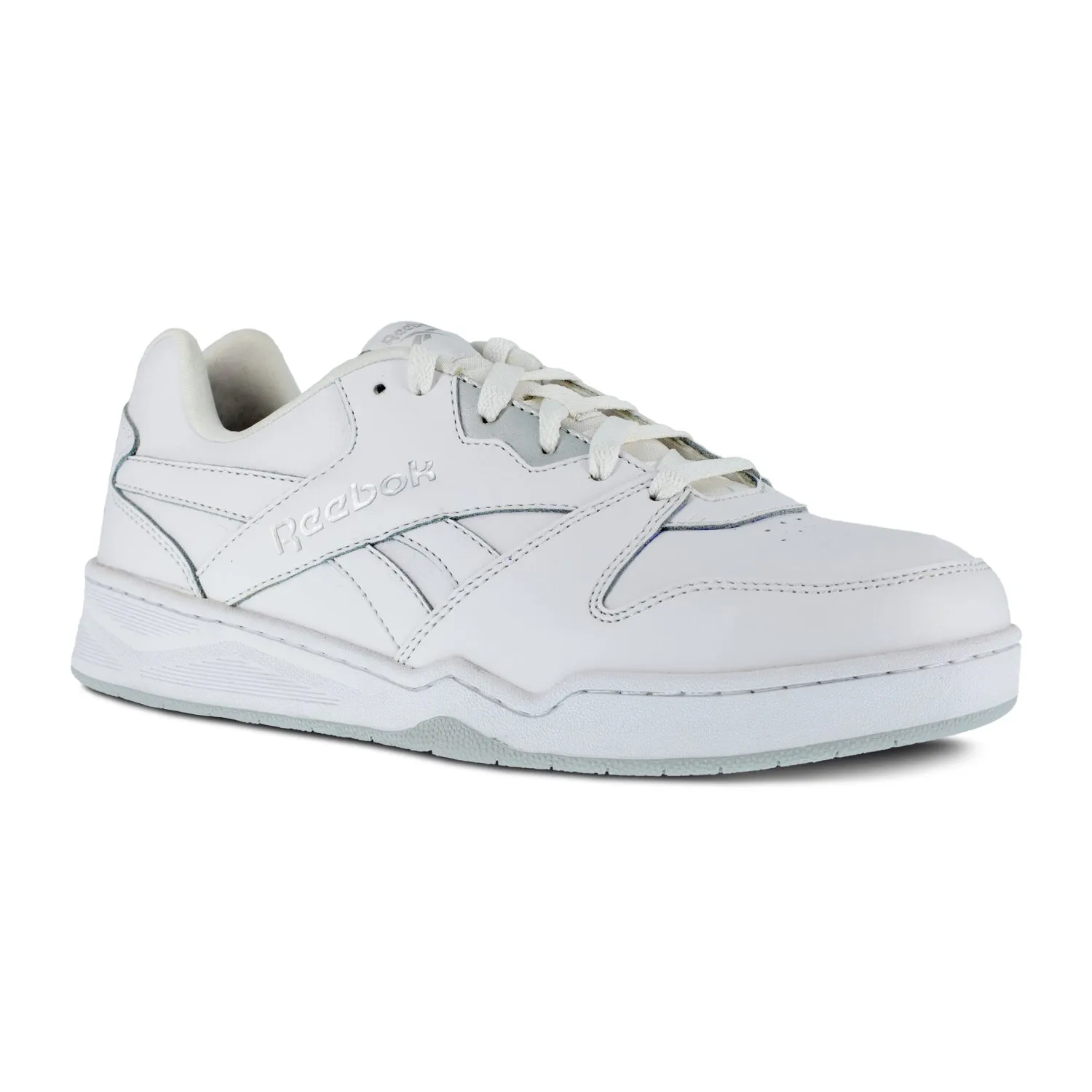 Reebok Womens White Leather Work Shoes Low Cut Sneaker CT