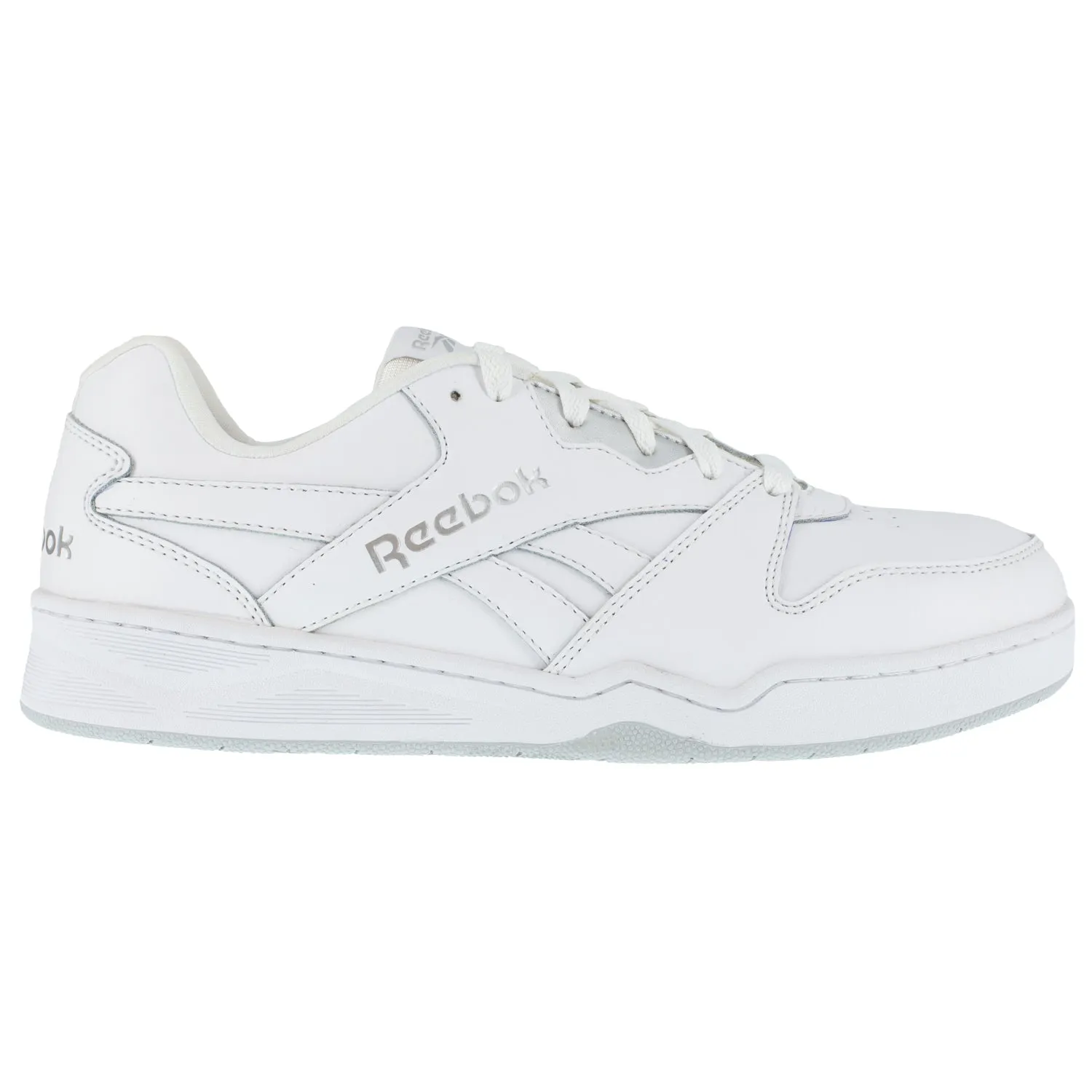 Reebok Womens White Leather Work Shoes Low Cut Sneaker CT