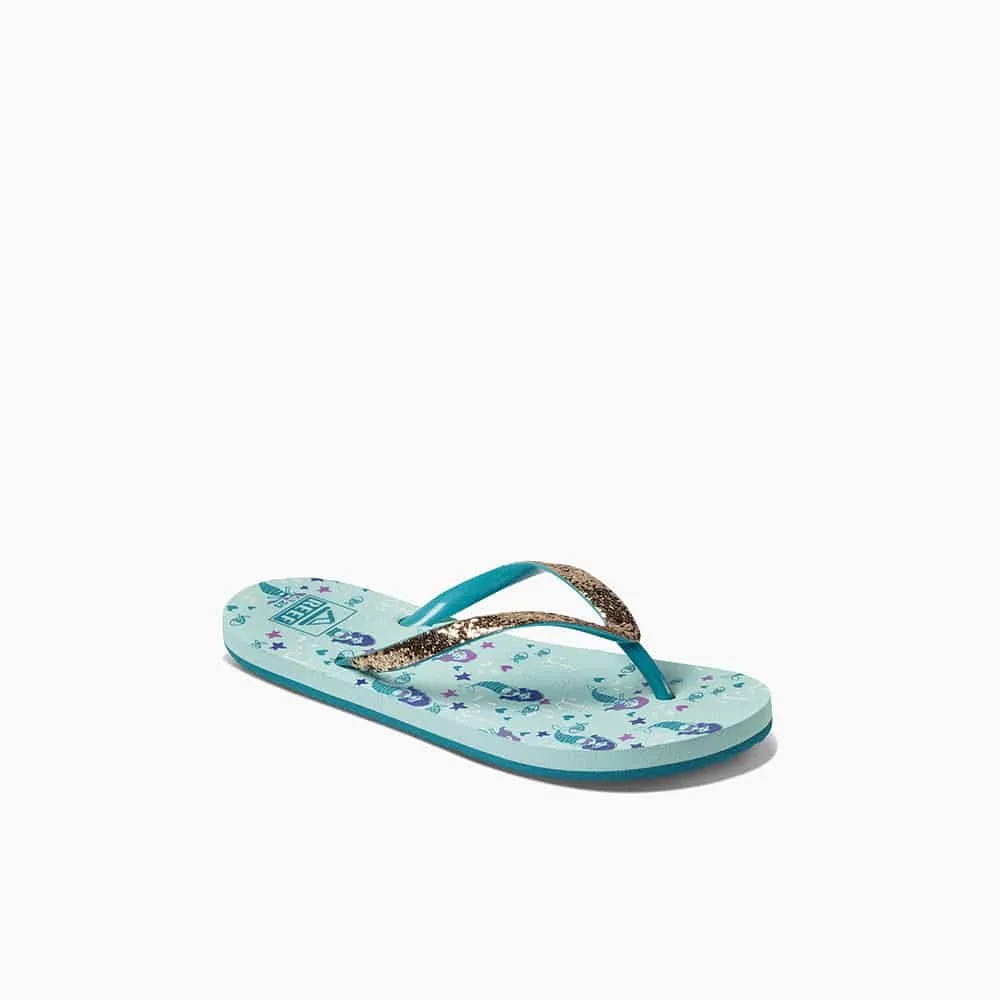 Reef Girls Stargazer Prints Flip Flop Aqua Mermaids