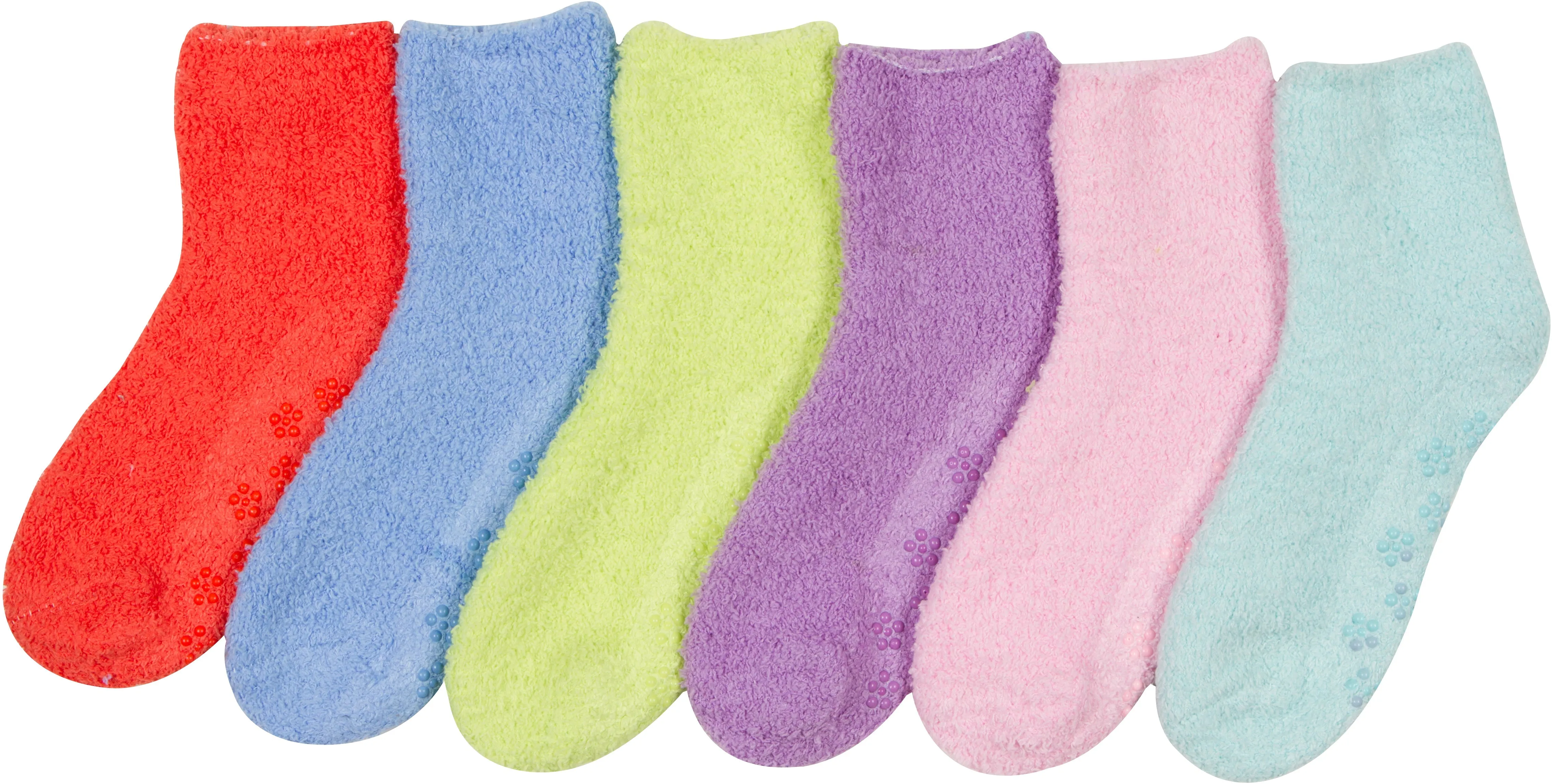 Sakkas Super Soft Anti-Slip Fuzzy Ankle Socks Value Assorted 6-Pack