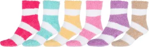 Sakkas Super Soft Anti-Slip Fuzzy Ankle Socks Value Assorted 6-Pack