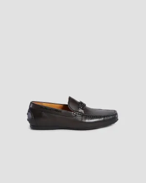 Solid Tone Monogram Moccasins