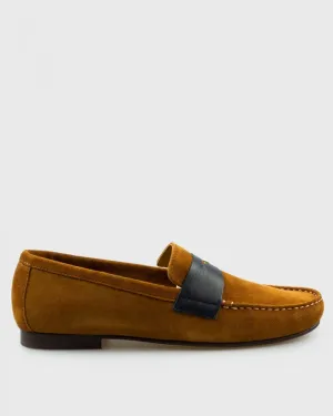 VINCENT & FRANKS VF64ANTI_ AZUL SUEDE LOAFER