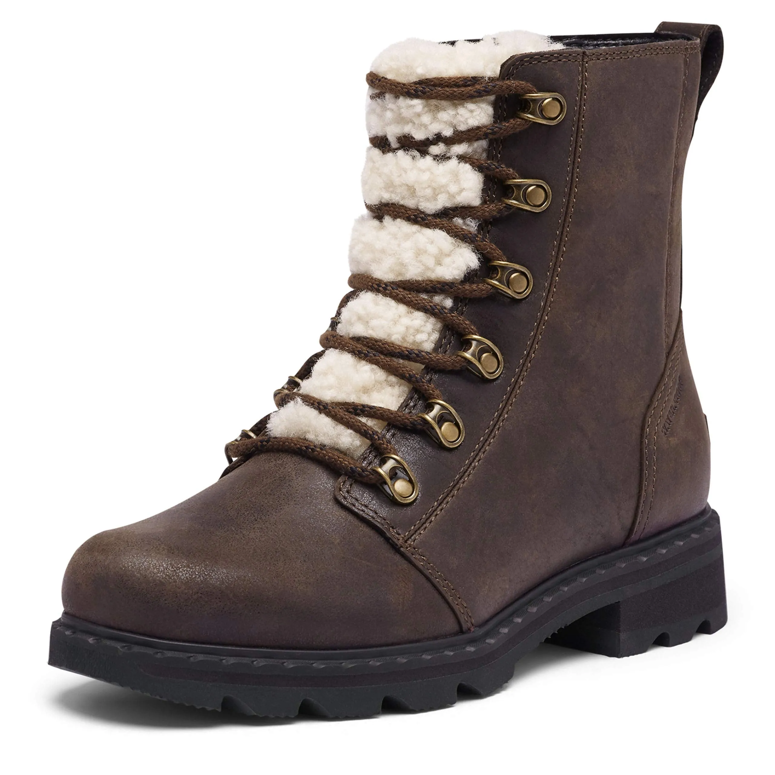 Sorel Lennox Lace Cozy Womens Winter Boots, Blackened Brown - 1930961205